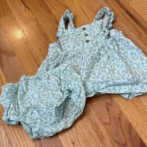 carter's Mint Green Floral Dress with Matching Bloomers